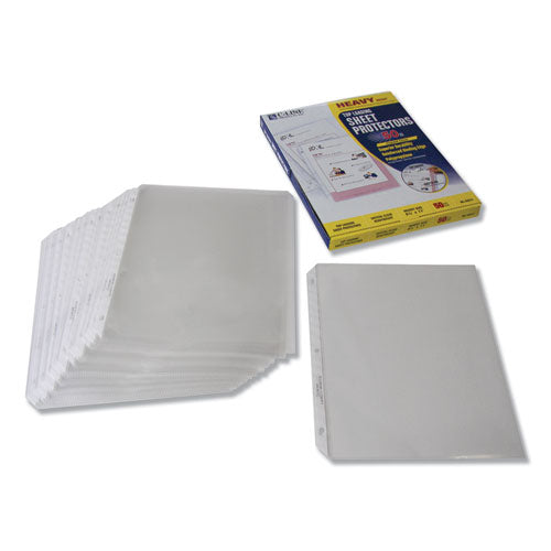 C-Line® wholesale. Heavyweight Polypropylene Sheet Protectors, Clear, 2", 11 X 8 1-2, 50-bx. HSD Wholesale: Janitorial Supplies, Breakroom Supplies, Office Supplies.