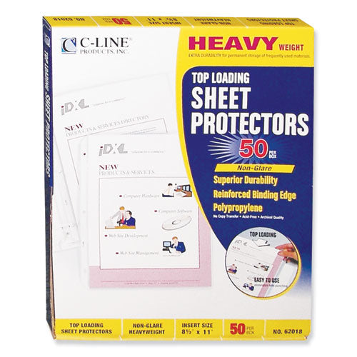 C-Line® wholesale. Heavyweight Polypropylene Sheet Protectors, Non-glare, 2", 11 X 8 1-2, 50-bx. HSD Wholesale: Janitorial Supplies, Breakroom Supplies, Office Supplies.