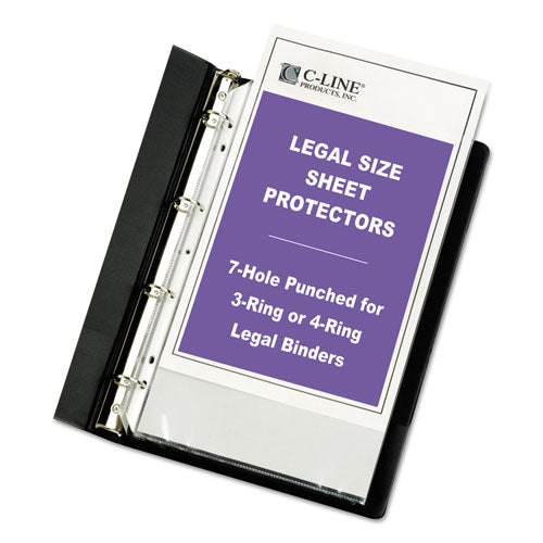 C-Line® wholesale. Heavyweight Poly Sheet Protectors, Clear, 2", 14 X 8 1-2, 50-box. HSD Wholesale: Janitorial Supplies, Breakroom Supplies, Office Supplies.