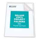 C-Line® wholesale. Deluxe Vinyl Project Folders, Letter Size, Clear, 50-box. HSD Wholesale: Janitorial Supplies, Breakroom Supplies, Office Supplies.