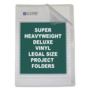 C-Line® wholesale. Deluxe Vinyl Project Folders, Legal Size, Clear, 50-box. HSD Wholesale: Janitorial Supplies, Breakroom Supplies, Office Supplies.