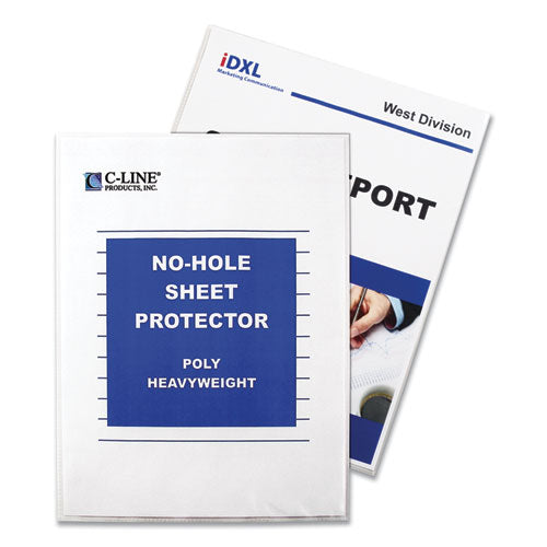 C-Line® wholesale. Top-load No-hole Sheet Protectors, Heavyweight, Clear, 2" Capacity, 25-bx. HSD Wholesale: Janitorial Supplies, Breakroom Supplies, Office Supplies.