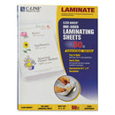 C-Line® wholesale. Cleer Adheer Self-adhesive Laminating Film, 2 Mil, 9" X 12", Gloss Clear, 50-box. HSD Wholesale: Janitorial Supplies, Breakroom Supplies, Office Supplies.