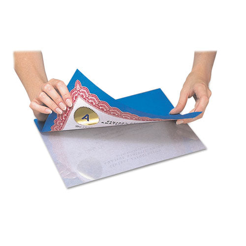 C-Line® wholesale. Cleer Adheer Self-adhesive Laminating Film, 2 Mil, 9" X 12", Gloss Clear, 50-box. HSD Wholesale: Janitorial Supplies, Breakroom Supplies, Office Supplies.