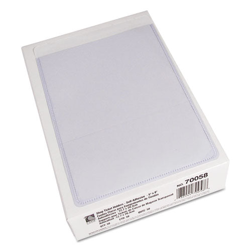 C-Line® wholesale. Self-adhesive Shop Ticket Holders, Super Heavy, 25 Sheets, 5 X 8, 50-box. HSD Wholesale: Janitorial Supplies, Breakroom Supplies, Office Supplies.