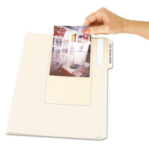 C-Line® wholesale. Peel And Stick Photo Holders, 4 3-8 X 6 1-2, Clear, 10-pack. HSD Wholesale: Janitorial Supplies, Breakroom Supplies, Office Supplies.