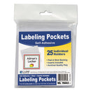 C-Line® wholesale. Self-adhesive Labeling Pockets, Top Load, 3 3-4 X 3, Clear, 25-pack. HSD Wholesale: Janitorial Supplies, Breakroom Supplies, Office Supplies.