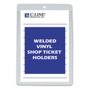 C-Line® wholesale. Clear Vinyl Shop Ticket Holders, Both Sides Clear, 25 Sheets, 5 X 8, 50-box. HSD Wholesale: Janitorial Supplies, Breakroom Supplies, Office Supplies.