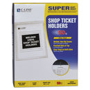 C-Line® wholesale. Clear Vinyl Shop Ticket Holders, Both Sides Clear, 15 Sheets, 8 1-2 X 11, 50-bx. HSD Wholesale: Janitorial Supplies, Breakroom Supplies, Office Supplies.