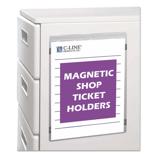 C-Line® wholesale. Magnetic Shop Ticket Holders, Super Heavyweight, 15 Sheets, 8 1-2 X 11, 15-bx. HSD Wholesale: Janitorial Supplies, Breakroom Supplies, Office Supplies.