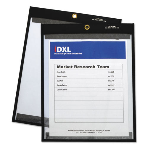 C-Line® wholesale. Magnetic Stitched Shop Ticket Holders, Clear, 75", 9 X 12, 25-box. HSD Wholesale: Janitorial Supplies, Breakroom Supplies, Office Supplies.