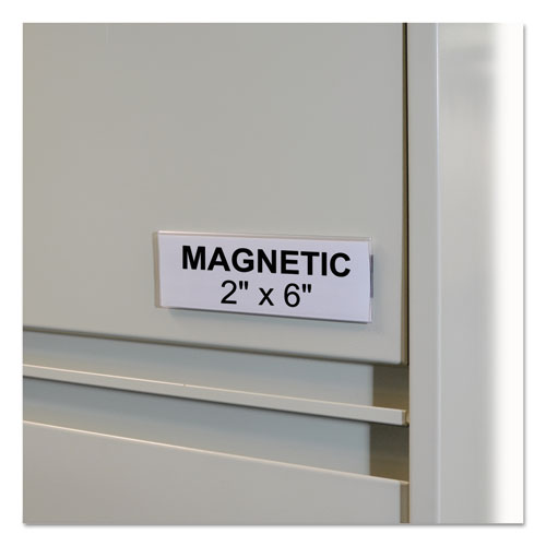 C-Line® wholesale. Hol-dex Magnetic Shelf-bin Label Holders, Side Load, 2" X 6", Clear, 10-box. HSD Wholesale: Janitorial Supplies, Breakroom Supplies, Office Supplies.