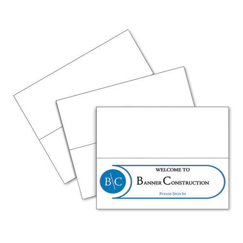 C-Line® wholesale. Scored Tent Cards, 4.25 X 11, White Cardstock, 50 Letter Sheets-box. HSD Wholesale: Janitorial Supplies, Breakroom Supplies, Office Supplies.