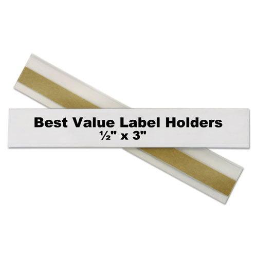 C-Line® wholesale. Self-adhesive Label Holders, Top Load, 1-2 X 3, Clear, 50-pack. HSD Wholesale: Janitorial Supplies, Breakroom Supplies, Office Supplies.