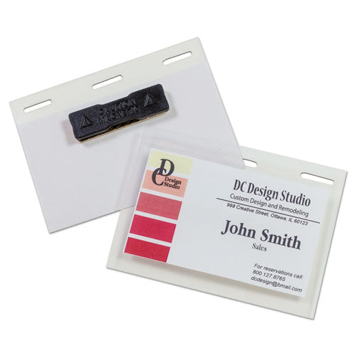 C-Line® wholesale. Self-laminating Magnetic Style Name Badge Holder Kit, 2" X 3", Clear, 20-box. HSD Wholesale: Janitorial Supplies, Breakroom Supplies, Office Supplies.