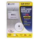 C-Line® wholesale. Name Badge Kits, Top Load, 4 X 3, Clear, Clip Style, 96-box. HSD Wholesale: Janitorial Supplies, Breakroom Supplies, Office Supplies.