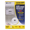 C-Line® wholesale. Name Badge Kits, Top Load, 3 1-2 X 2 1-4, Clear, Combo Clip-pin, 50-box. HSD Wholesale: Janitorial Supplies, Breakroom Supplies, Office Supplies.