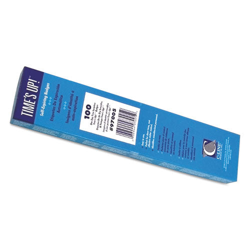 C-Line® wholesale. Time’s Up! Self-expiring Visitor Badges, One-day Badge, 3 X 2, White, 100-box. HSD Wholesale: Janitorial Supplies, Breakroom Supplies, Office Supplies.
