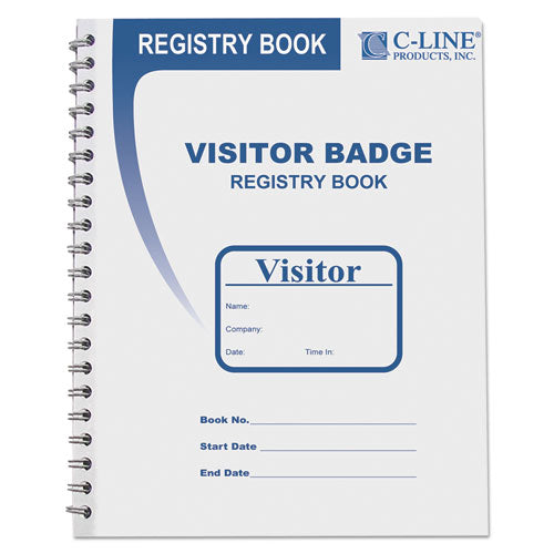 C-Line® wholesale. Visitor Badges With Registry Log, 3 5-8 X 1 7-8, White, 150 Badges-box. HSD Wholesale: Janitorial Supplies, Breakroom Supplies, Office Supplies.