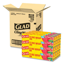 Load image into Gallery viewer, Glad® wholesale. Clingwrap Plastic Wrap, 200 Square Foot Roll, Clear, 12-carton. HSD Wholesale: Janitorial Supplies, Breakroom Supplies, Office Supplies.