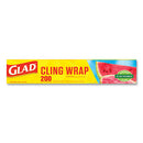 Glad® wholesale. Clingwrap Plastic Wrap, 200 Square Foot Roll, Clear, 12-carton. HSD Wholesale: Janitorial Supplies, Breakroom Supplies, Office Supplies.