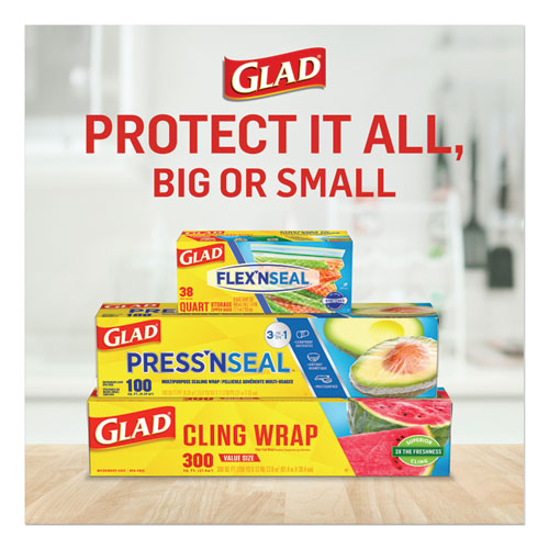 Glad® wholesale. Clingwrap Plastic Wrap, 200 Square Foot Roll, Clear, 12-carton. HSD Wholesale: Janitorial Supplies, Breakroom Supplies, Office Supplies.