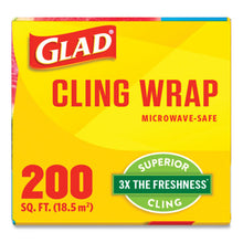 Load image into Gallery viewer, Glad® wholesale. Clingwrap Plastic Wrap, 200 Square Foot Roll, Clear, 12-carton. HSD Wholesale: Janitorial Supplies, Breakroom Supplies, Office Supplies.