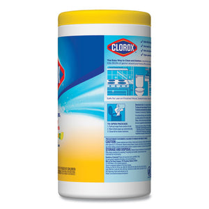 Disinfecting Wipes, 7 X 7 3-4, Crisp Lemon, 75-canister, 6 Canisters-carton