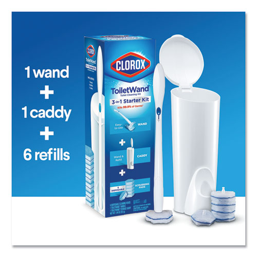 Clorox® wholesale. CLOROX Toilet Wand Disposable Toilet Cleaning Kit: Handle, Caddy And Refills, 6-carton. HSD Wholesale: Janitorial Supplies, Breakroom Supplies, Office Supplies.