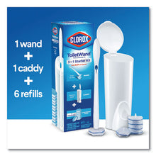 Load image into Gallery viewer, Clorox® wholesale. CLOROX Toilet Wand Disposable Toilet Cleaning Kit: Handle, Caddy And Refills, White. HSD Wholesale: Janitorial Supplies, Breakroom Supplies, Office Supplies.