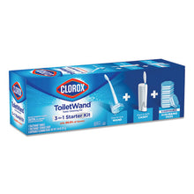 Load image into Gallery viewer, Clorox® wholesale. CLOROX Toilet Wand Disposable Toilet Cleaning Kit: Handle, Caddy And Refills, White. HSD Wholesale: Janitorial Supplies, Breakroom Supplies, Office Supplies.