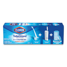 Load image into Gallery viewer, Clorox® wholesale. CLOROX Toilet Wand Disposable Toilet Cleaning Kit: Handle, Caddy And Refills, White. HSD Wholesale: Janitorial Supplies, Breakroom Supplies, Office Supplies.