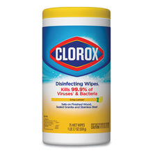 Load image into Gallery viewer, Disinfecting Wipes, 7 X 8, Lemon Fresh, 75-canister