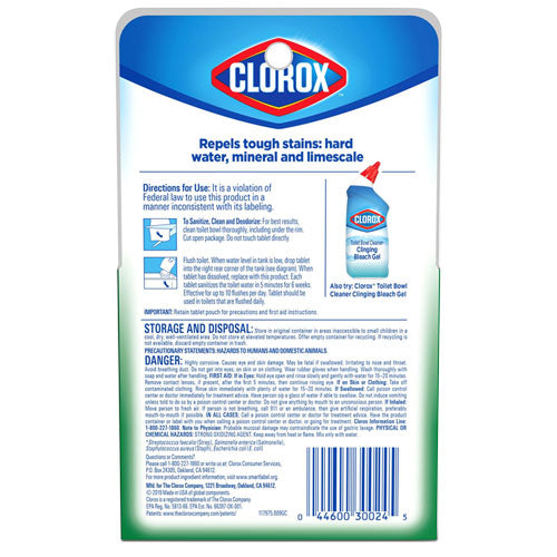 Clorox® wholesale. Clorox Automatic Toilet Bowl Cleaner, 3.5 Oz Tablet, 2-pack. HSD Wholesale: Janitorial Supplies, Breakroom Supplies, Office Supplies.