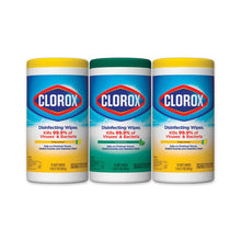 Load image into Gallery viewer, Disinfecting Wipes, 7 X 8, Fresh Scent-citrus Blend, 75-canister, 3-pk