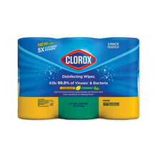 Load image into Gallery viewer, Disinfecting Wipes, 7 X 8, Fresh Scent-citrus Blend, 75-canister, 3-pk