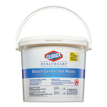 Load image into Gallery viewer, Clorox® Healthcare® wholesale. Clorox® Bleach Germicidal Wipes, 12 X 12, Unscented, 110-bucket. HSD Wholesale: Janitorial Supplies, Breakroom Supplies, Office Supplies.