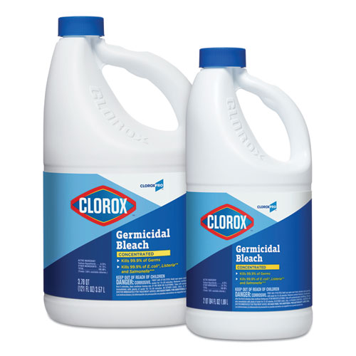 Clorox® wholesale. CLOROX Concentrated Germicidal Bleach, Regular, 121 Oz Bottle. HSD Wholesale: Janitorial Supplies, Breakroom Supplies, Office Supplies.