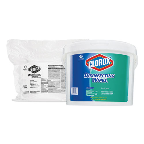 Clorox Disinfecting Wipes, Fresh Scent, 7 X 8, 700-bag Refill, 2-carton