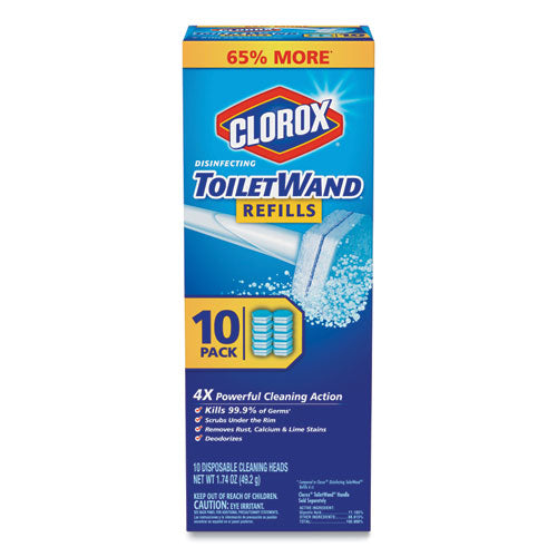Clorox® wholesale. CLOROX Disinfecting Toiletwand Refill Heads, 10-pack, 6 Packs-carton. HSD Wholesale: Janitorial Supplies, Breakroom Supplies, Office Supplies.