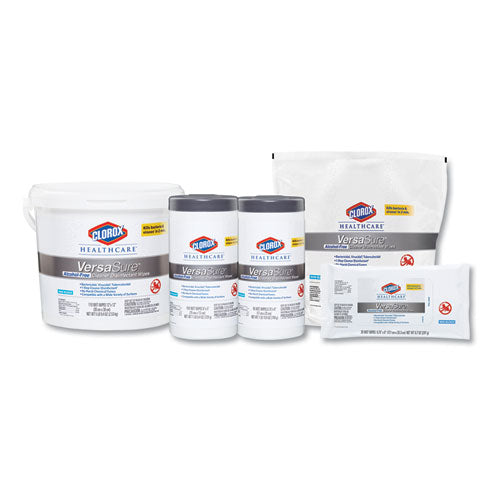 Clorox® Healthcare® wholesale. Clorox® Versasure Cleaner Disinfectant Wipes, 1-ply, 6 3-4" X 8", White, 85 Towels-can. HSD Wholesale: Janitorial Supplies, Breakroom Supplies, Office Supplies.