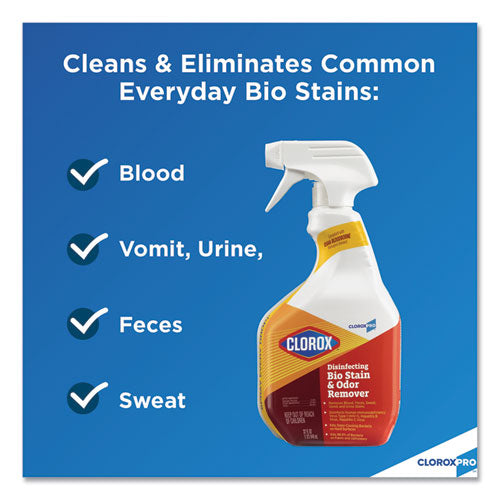Clorox® wholesale. CLOROX Disinfecting Bio Stain And Odor Remover, Fragranced, 128 Oz Refill Bottle. HSD Wholesale: Janitorial Supplies, Breakroom Supplies, Office Supplies.