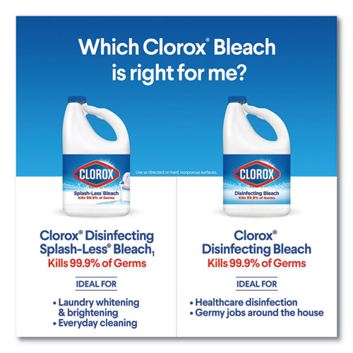 Clorox® wholesale. CLOROX Regular Bleach With Cloromax Technology, 43 Oz Bottle, 6-carton. HSD Wholesale: Janitorial Supplies, Breakroom Supplies, Office Supplies.