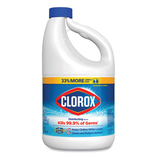 Clorox® wholesale. CLOROX Regular Bleach With Cloromax Technology, 81 Oz Bottle, 6-carton. HSD Wholesale: Janitorial Supplies, Breakroom Supplies, Office Supplies.