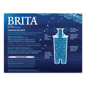 Brita® wholesale. Water Filter Pitcher Advanced Replacement Filters, 3-pack, 8 Packs-carton. HSD Wholesale: Janitorial Supplies, Breakroom Supplies, Office Supplies.