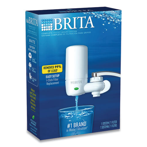 Brita® wholesale. On Tap Faucet Water Filter System, White, 4-carton. HSD Wholesale: Janitorial Supplies, Breakroom Supplies, Office Supplies.
