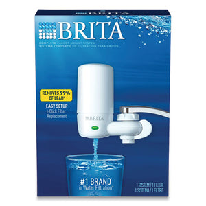 Brita® wholesale. On Tap Faucet Water Filter System, White, 4-carton. HSD Wholesale: Janitorial Supplies, Breakroom Supplies, Office Supplies.