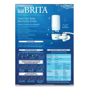 Brita® wholesale. On Tap Faucet Water Filter System, White, 4-carton. HSD Wholesale: Janitorial Supplies, Breakroom Supplies, Office Supplies.