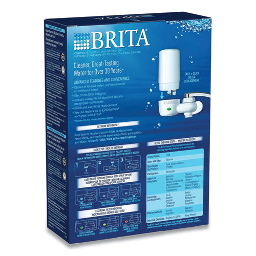 Brita® wholesale. On Tap Faucet Water Filter System, White. HSD Wholesale: Janitorial Supplies, Breakroom Supplies, Office Supplies.