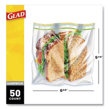 Load image into Gallery viewer, Glad® wholesale. Sandwich Zipper Bags, 6.63&quot; X 8&quot;, Clear, 600-carton. HSD Wholesale: Janitorial Supplies, Breakroom Supplies, Office Supplies.